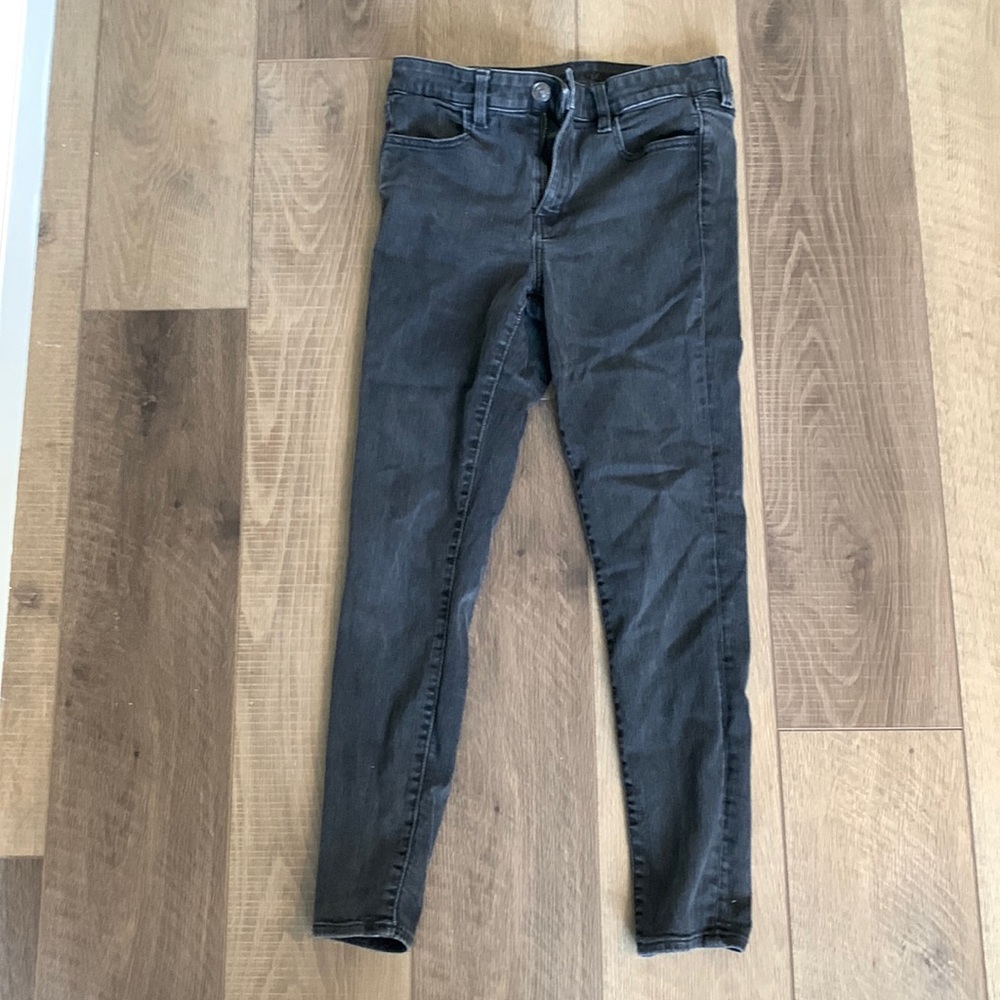 American Eagle Black Stretchy High Rise Skinny Jeans